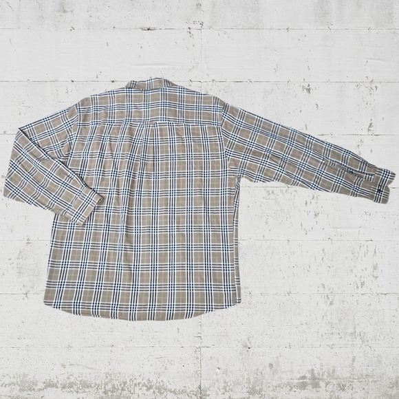 90s Vintage Pendleton Canterbury Cloth Tan Black Plaid Button Up Flannel Size XL - Picture 5 of 5